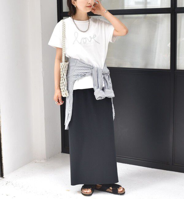 SHIPS for women「【WEB限定】ファンシー コード 刺繍 ロゴ TEE」|Tシャツ・カットソー|