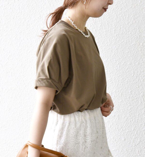 SHIPS any「〈UVカット/接触冷感/吸水速乾/洗濯機可能〉USAコットン ツイスト TEE」|Tシャツ・カットソー|
