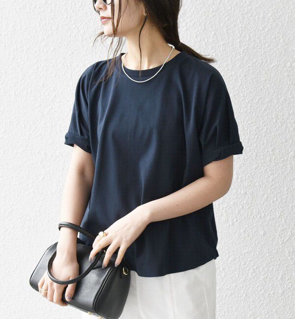 SHIPS any「〈UVカット/接触冷感/吸水速乾/洗濯機可能〉USAコットン ツイスト TEE」|Tシャツ・カットソー|