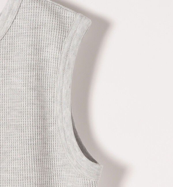 SHIPS any「SHIPS any:〈洗濯機可能〉ワッフル ヘンリーネック 2WAY ノースリーブ TEE」|タンクトップ|