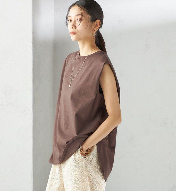 SHIPS for women「〈接触冷感〉ポンチ ノースリーブ プルオーバー」|Tシャツ・カットソー|