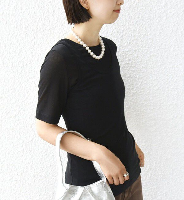 SHIPS for women「シアー フライス レイヤード TEE」|Tシャツ・カットソー|