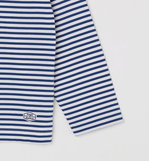 SHIPS「【WEB限定】SHIPS: バスク ボーダー ボートネック ワンポイントワッペン ロングスリーブ Tシャツ」|Tシャツ・カットソー|