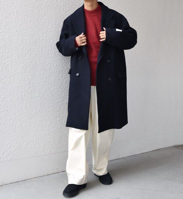 SHIPS any「PURE WOOL MELTON ダブル チェスターコート 26AW◆」|チェスターコート|