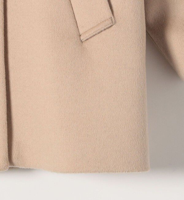 quaranciel「quaranciel: PURE WOOL ダブルブレスト テーラード ハーフ コート」|ピーコート|