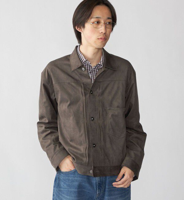 SHIPS「City Ambient Products: テック フェイクスエード(ポリエステル) G-JACKET」|その他|チャコールグレー