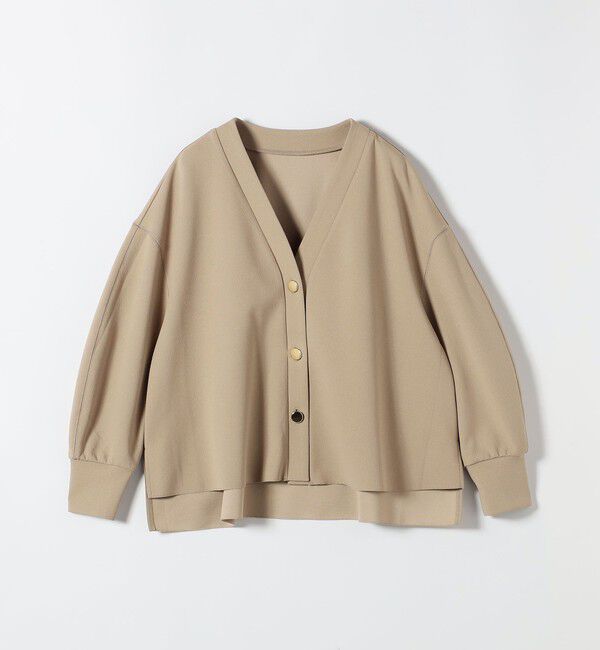 quaranciel「《一部追加予約》〈手洗い可能〉カットジョーゼット Vネック ワイド カーディガン」|カーディガン|