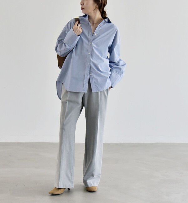 quaranciel「〈洗濯機可能〉裏起毛 セミフレア タック パンツ」|その他|