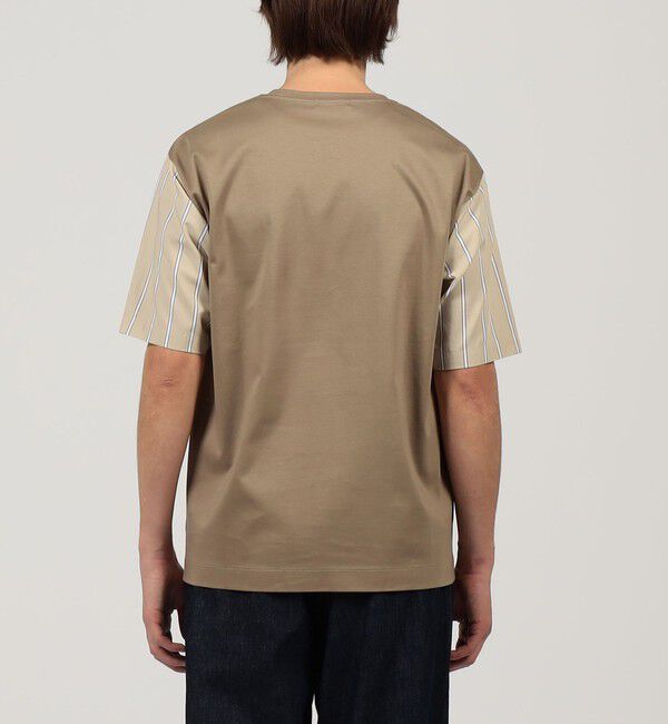 TOMORROWLAND MENS「コットン ストライプ デザインTシャツ」|Tシャツ・カットソー|