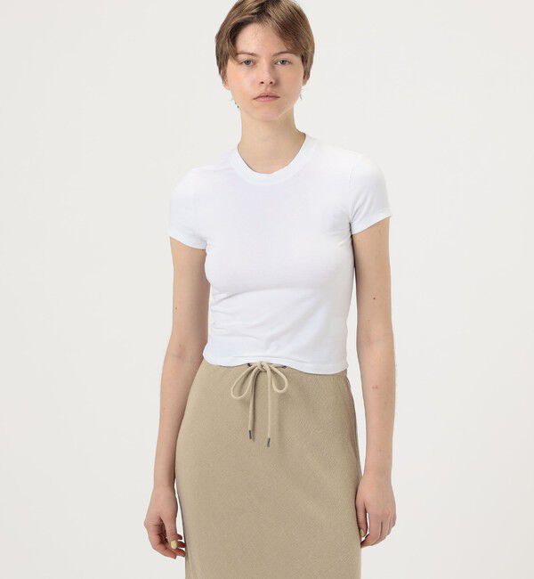 JAMES PERSE「コットンポリエステル クロップドTシャツ WMTP3926」|Tシャツ・カットソー|