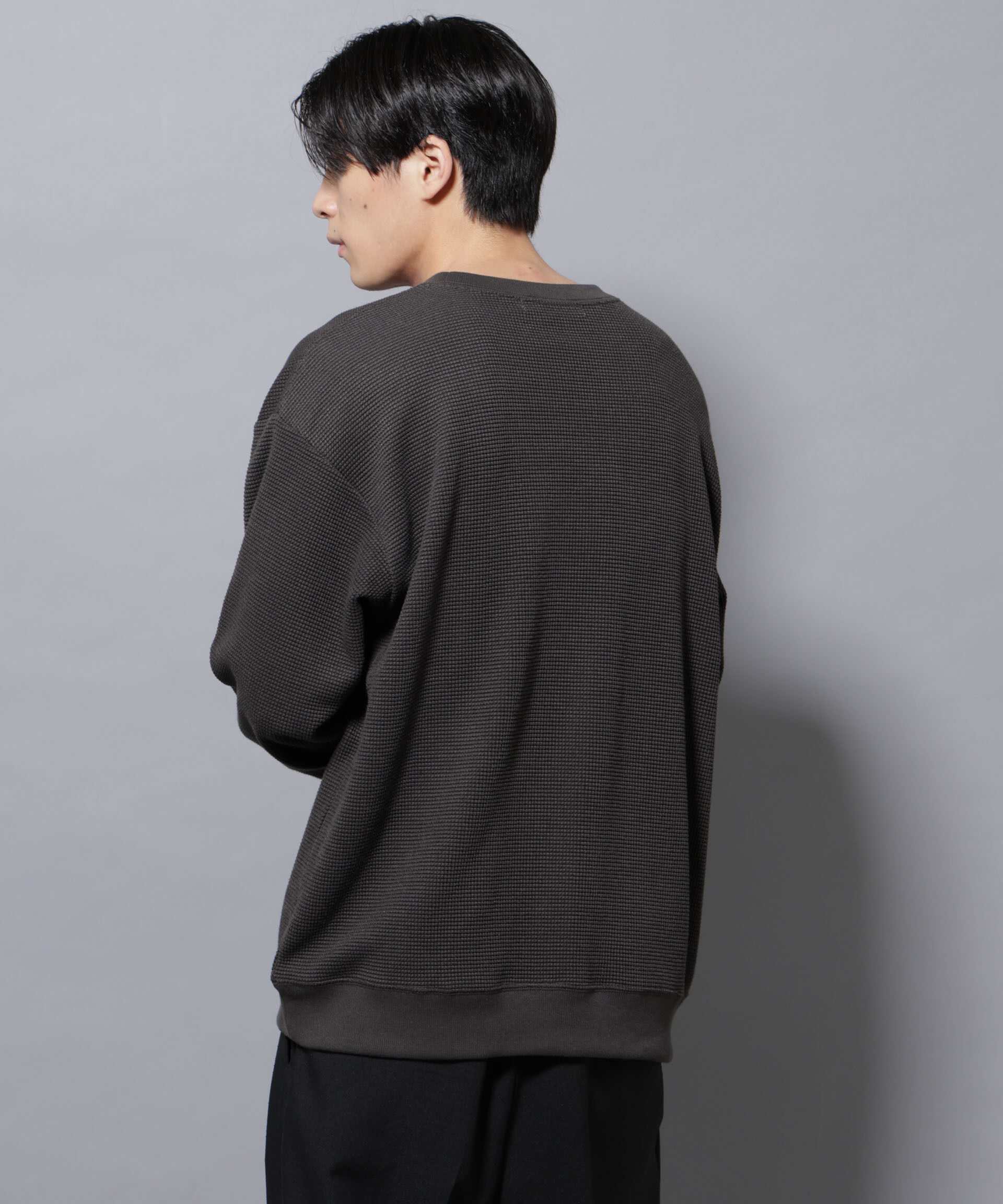 NANO universe「テックワッフルクルーネックＴシャツ」|Tシャツ・カットソー|