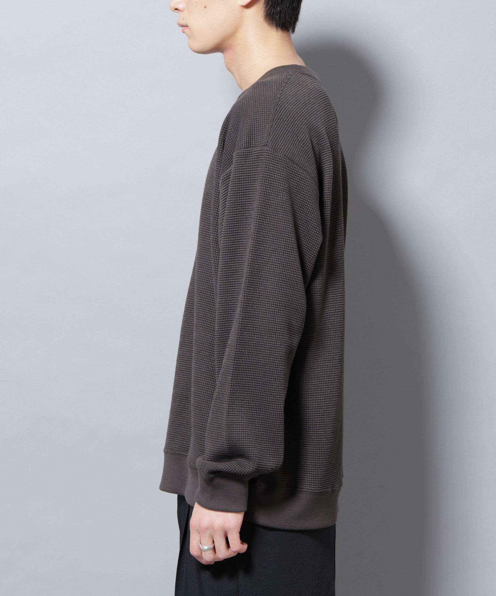 NANO universe「テックワッフルクルーネックＴシャツ」|Tシャツ・カットソー|