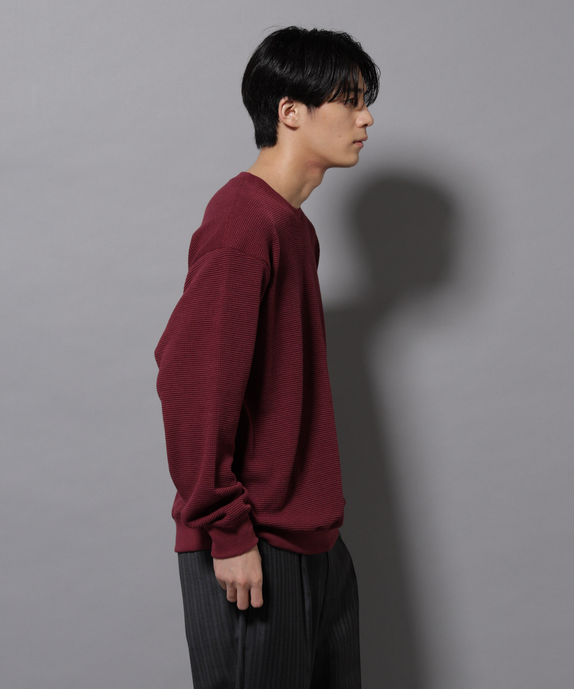 NANO universe「テックワッフルクルーネックＴシャツ」|Tシャツ・カットソー|