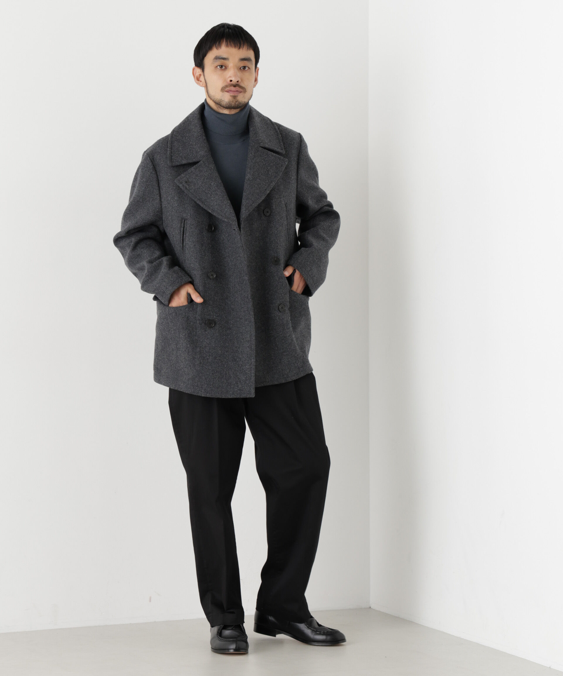NANO universe「「NEW ON COAT」ウール/NショートPコート」|その他|