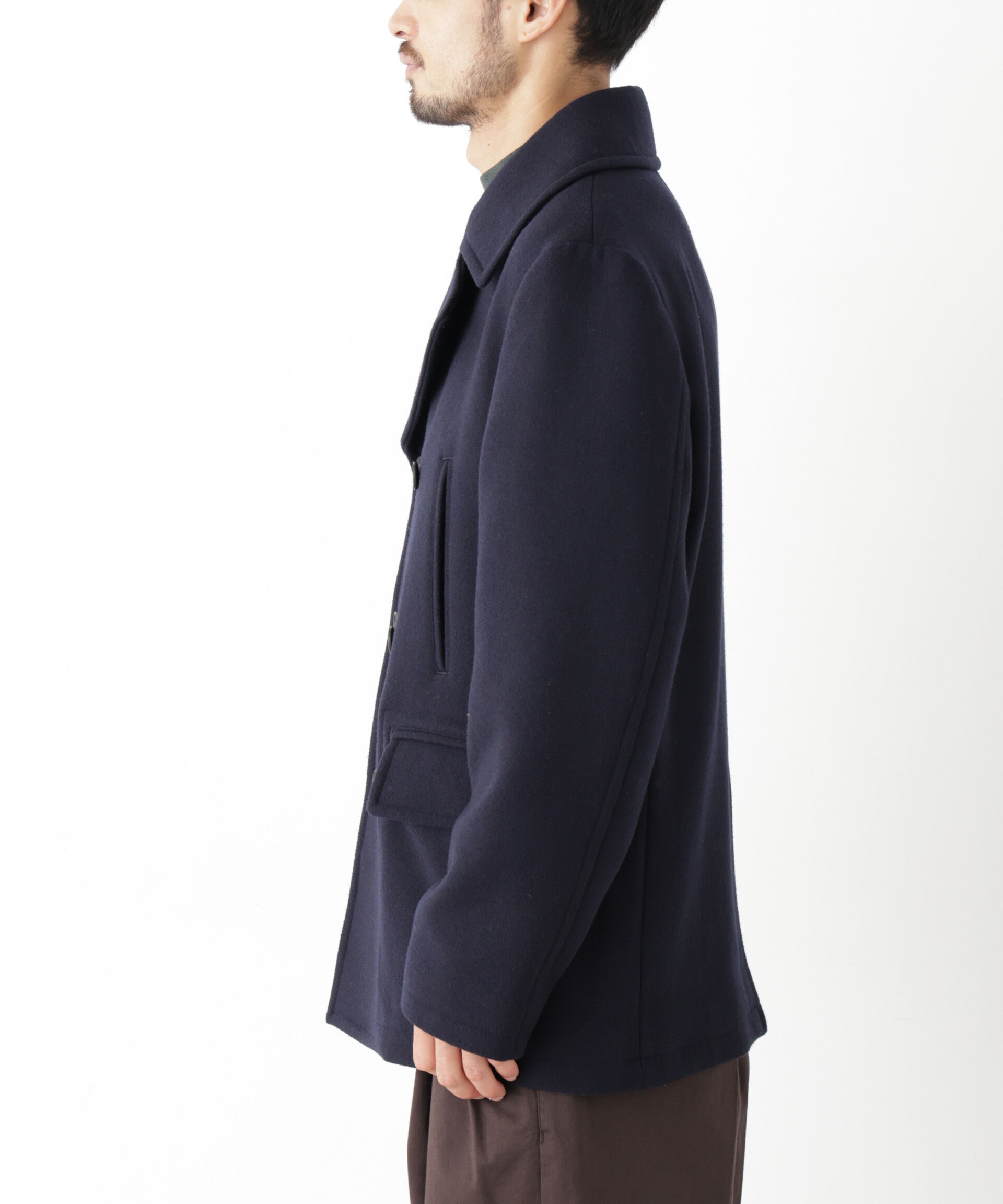NANO universe「「NEW ON COAT」ウール/NショートPコート」|その他|