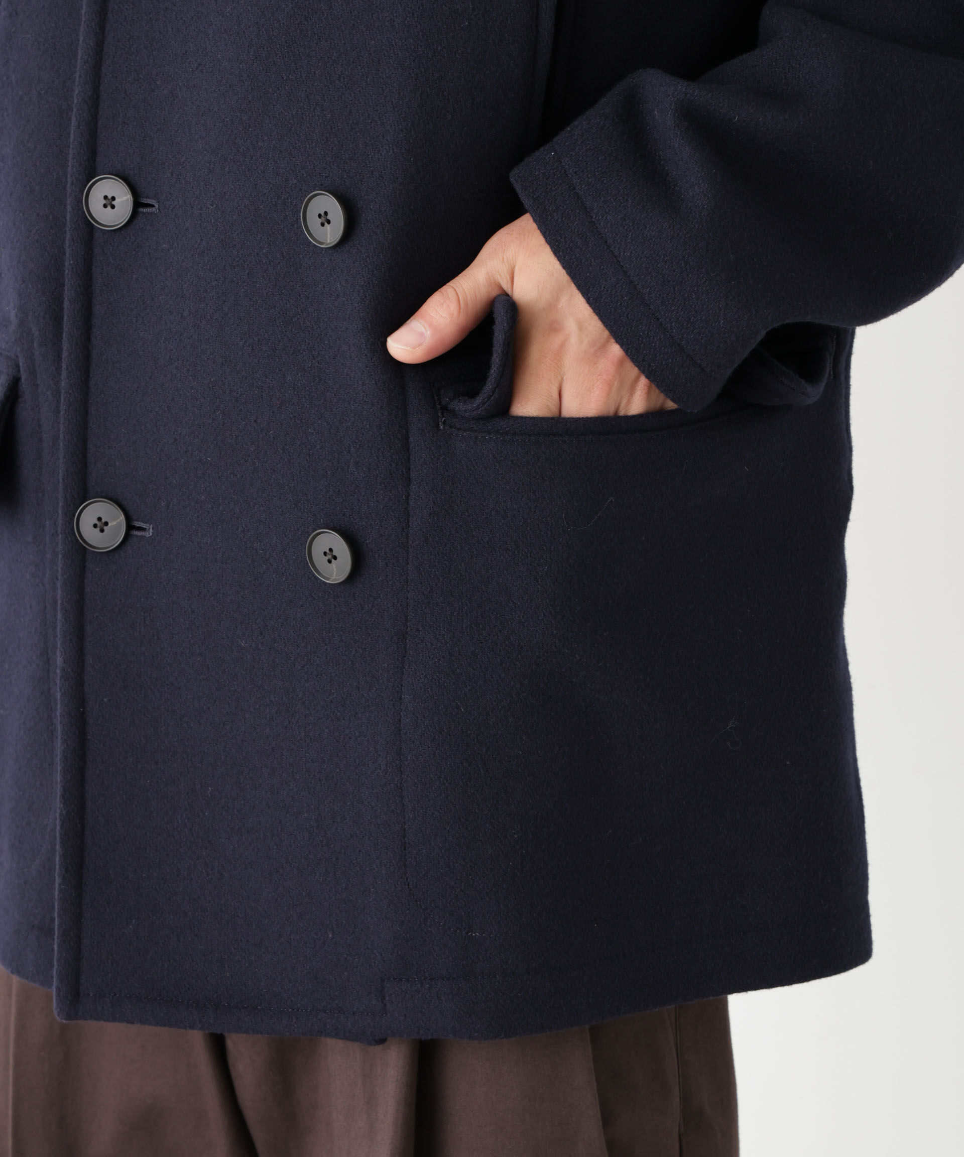 NANO universe「「NEW ON COAT」ウール/NショートPコート」|その他|