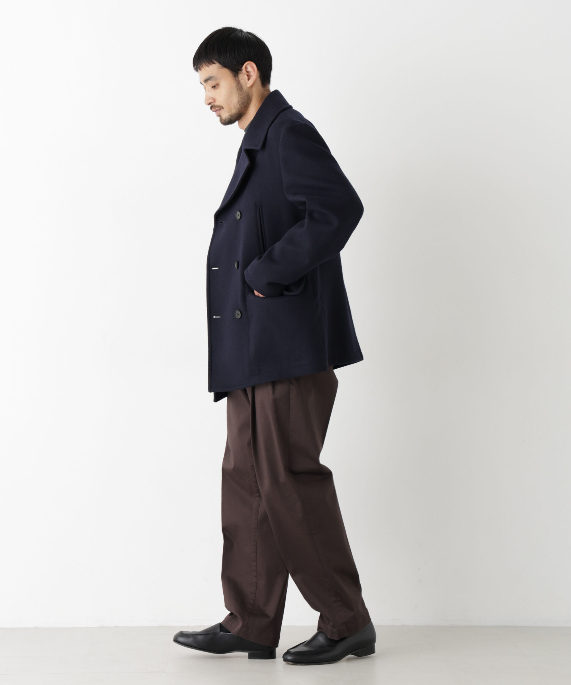 NANO universe「「NEW ON COAT」ウール/NショートPコート」|その他|