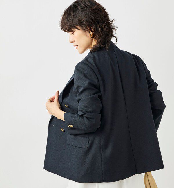 NOLLEY'S「《セットアップ対応》ウォッシャブルハイスペック麻調ダブルジャケット」|テーラードジャケット|