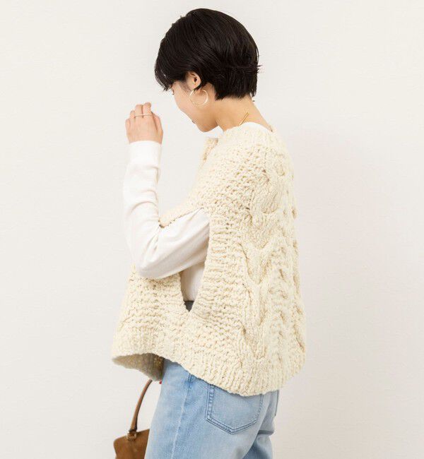 NOLLEY'S sophi「【IRONING/アイロニング】long cable cape」|ニット・セーター|