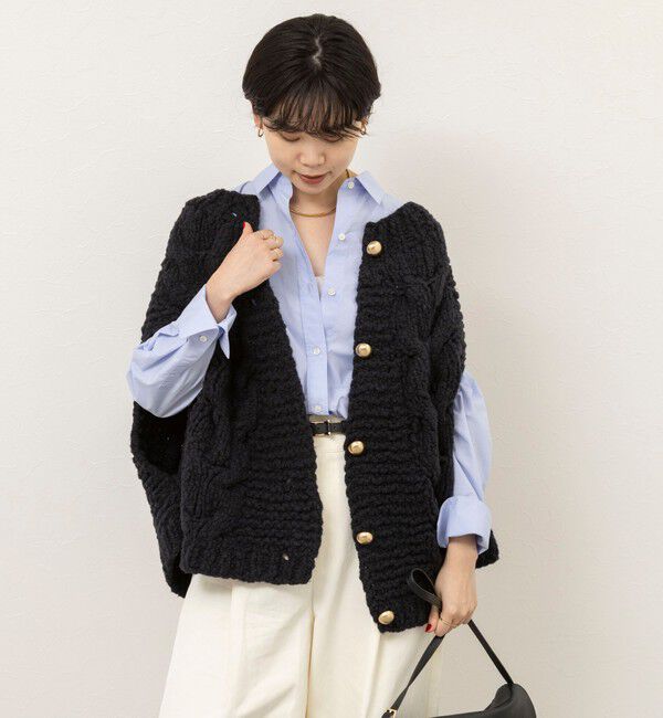 NOLLEY'S sophi「【IRONING/アイロニング】long cable cape」|ニット・セーター|