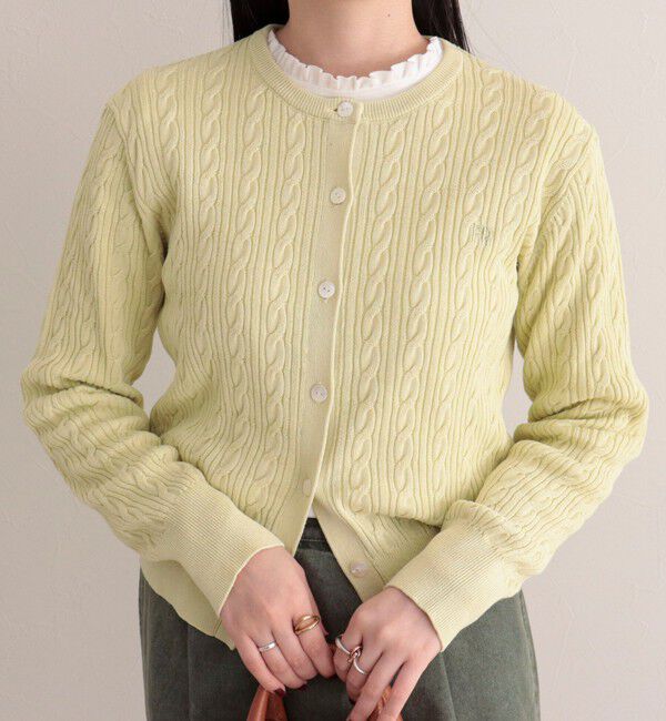 fredy emue「FR刺繍ケーブル柄ニットカーディガン」|カーディガン|