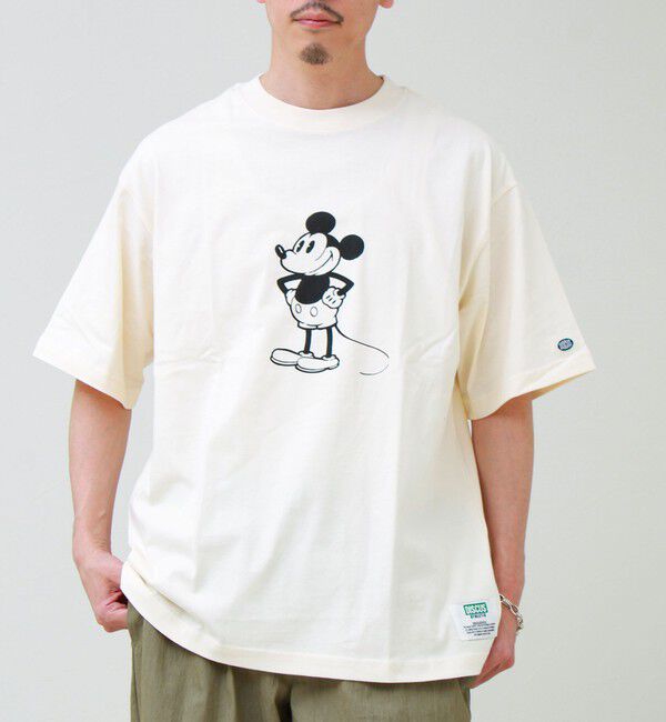 GLOSTER「【DISCUS】Disney ミッキープリントTシャツ」|Tシャツ・カットソー|