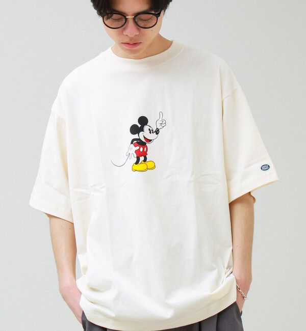 GLOSTER「【DISCUS】Disney ミッキープリントTシャツ」|Tシャツ・カットソー|ホワイト系その他2