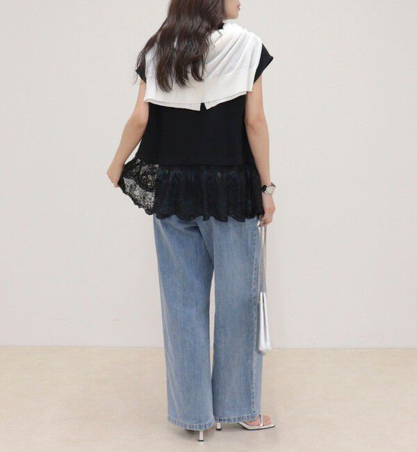 fredy emue「レースドッキングフレンチプルオーバーカットソー」|Tシャツ・カットソー|