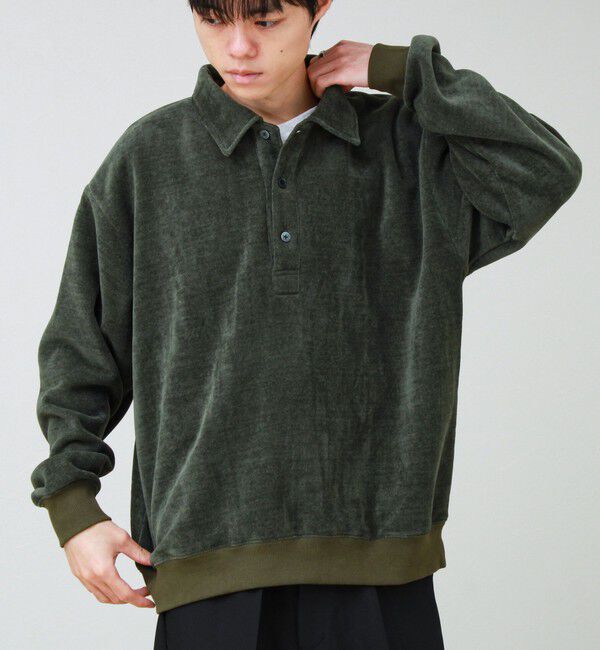 GLOSTER「【セットアップ対応】ソフトシェニールポロ ロングスリーブ」|ポロシャツ|