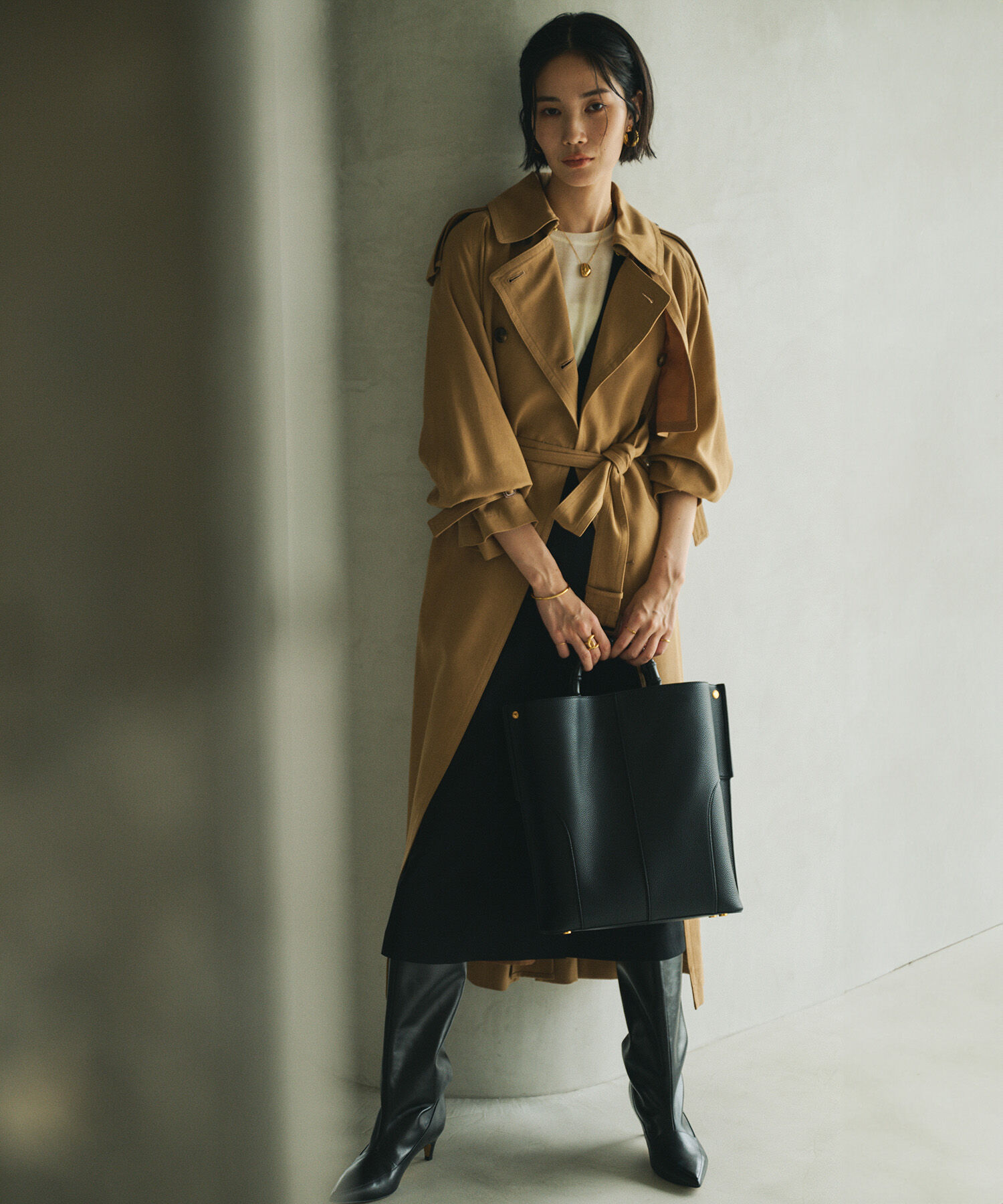 ROPE「【E'POR】BAMBOO BAG Large【通勤】【A4対応】【25AW】」|トートバッグ|