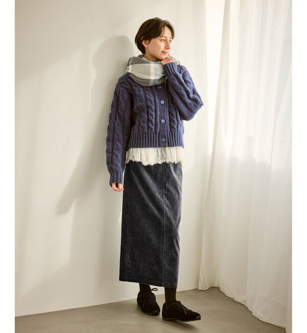 Rope&rsquo;Picnic「シェニール織アイラインスカート」|スカート|