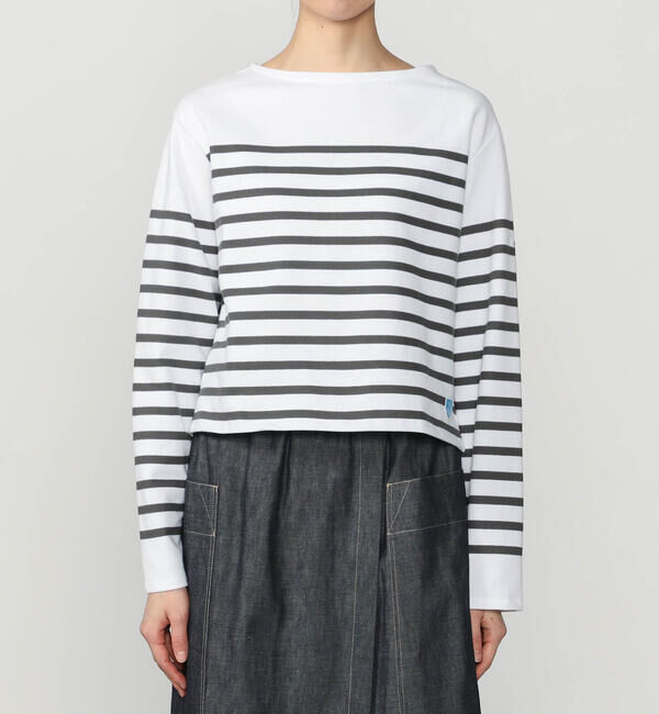 ORCIVAL「ORCIVAL | ラッセル ボートネッククロップドTシャツ WOMEN」|Tシャツ・カットソー|