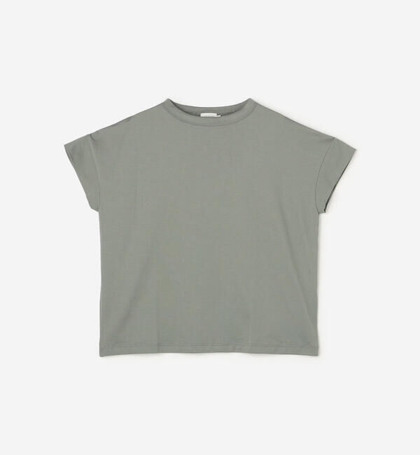 handvaerk「handvaerk | 60/2 ボトルネックTシャツ WOMEN」|Tシャツ・カットソー|GREY系1