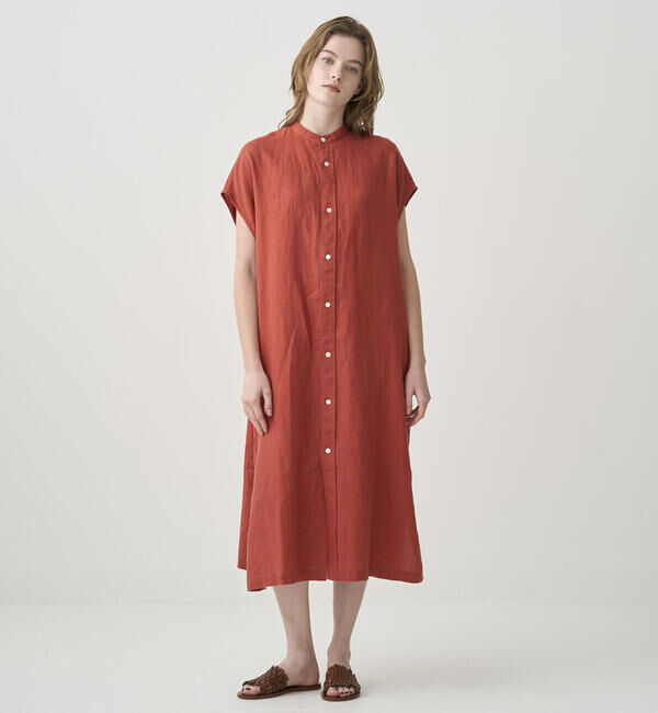 ORCIVAL「ORCIVAL | リネン フレンチスリーブ シャツワンピース WOMEN」|ワンピース|