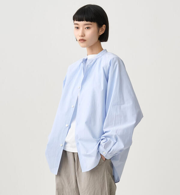 ORCIVAL「ORCIVAL | コットンタイプライター 長袖バンドカラーシャツ WOMEN」|シャツ・ブラウス|