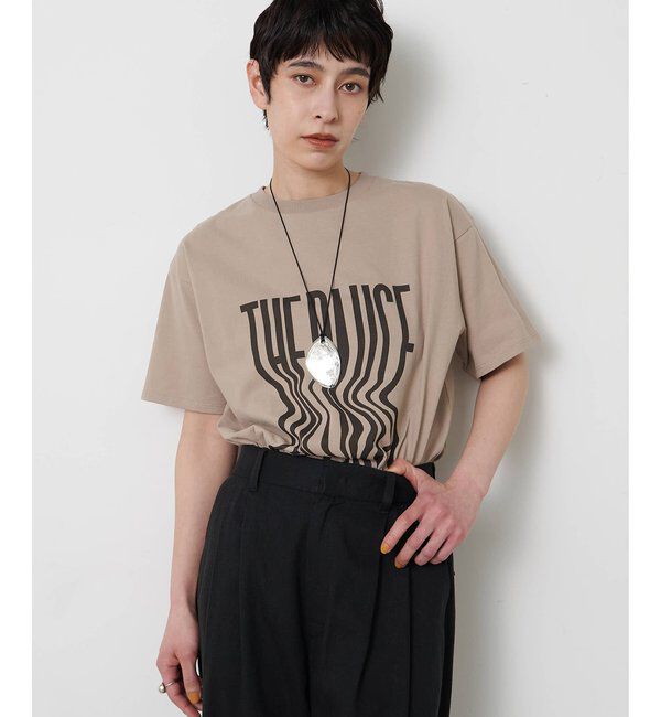 THE PAUSE「【THE PAUSE】ウィーグルロゴTEE」|Tシャツ・カットソー|ベージュ
