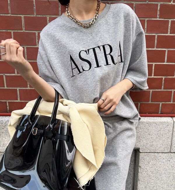  「【セットアップ可能】バックワンポイントロゴ刺繍プルオーバー」|Tシャツ・カットソー|グレー