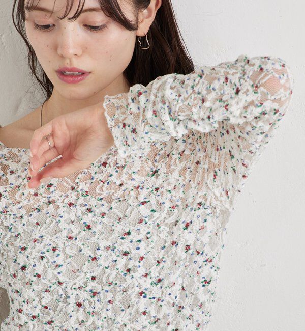  「ドットレースプルオーバー」|Tシャツ・カットソー|オフホワイト