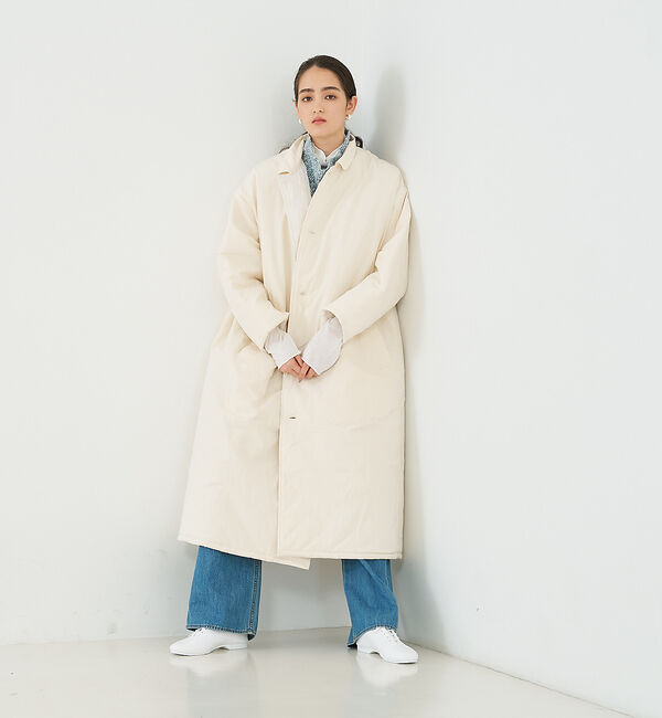 collex「【yarmo/ヤーモ】Quilting Lab Coat キルティングラボコート」|ステンカラーコート|