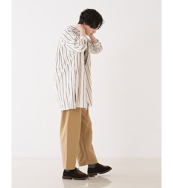 collex「バックギャザーストライプブサムロングシャツ」|シャツ・ブラウス|