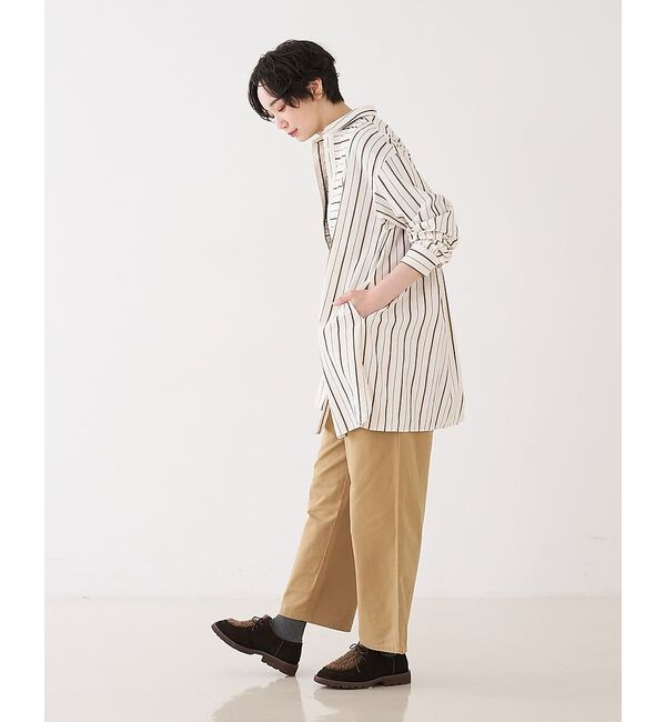 collex「バックギャザーストライプブサムロングシャツ」|シャツ・ブラウス|