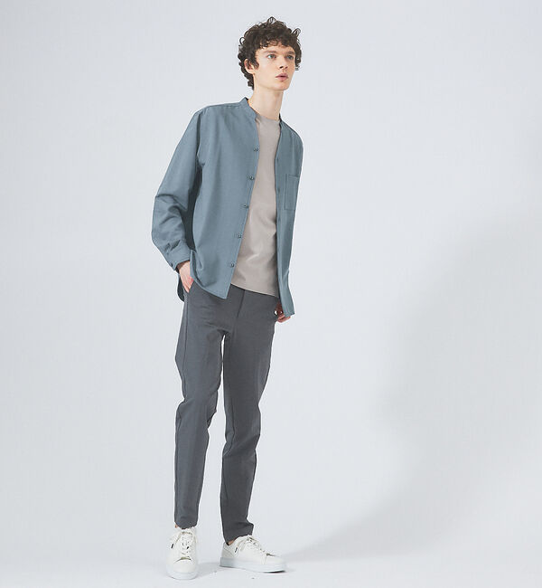ABAHOUSE「【ノンストレス】定番 / COTTON LYCRA 圧着 クルーネック 半袖 T」|Tシャツ・カットソー|