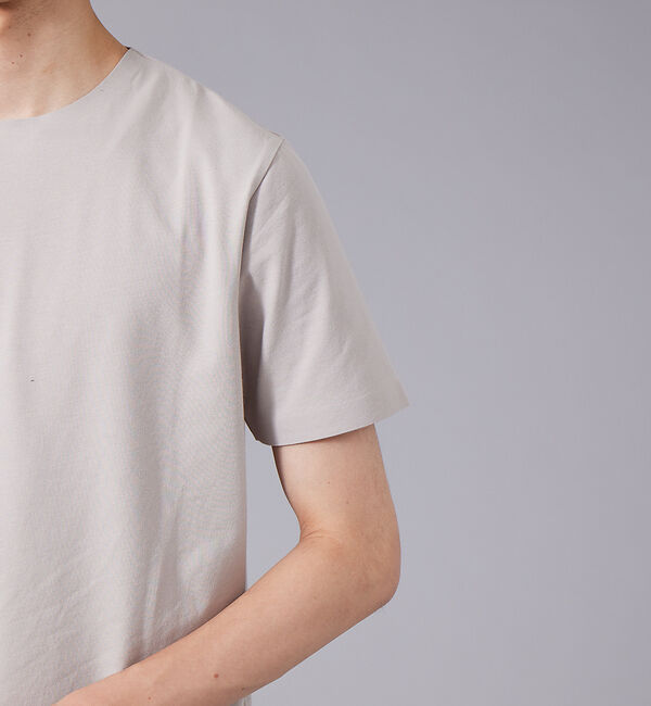 ABAHOUSE「【ノンストレス】定番 / COTTON LYCRA 圧着 クルーネック 半袖 T」|Tシャツ・カットソー|