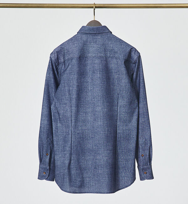 ABAHOUSE「【FLEX SHIRTS】デニム ウォッシュ プリント ジャージシャツ」|シャツ・ブラウス|