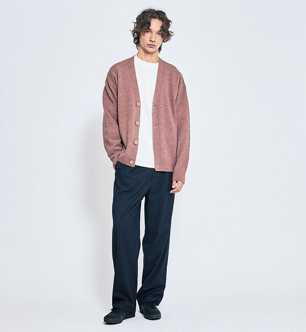 ABAHOUSE「シルケットポンチ モックネック ロンT / オーバーサイズ」|Tシャツ・カットソー|