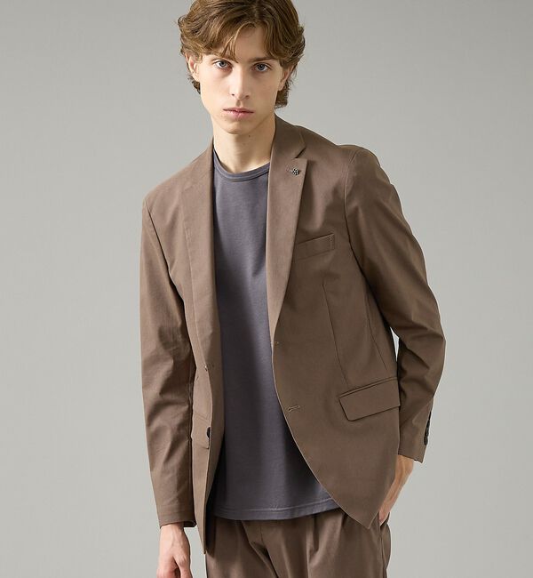 ABAHOUSE「【セットアップ対応】スーパーストレッチ リネンジャケット/ FLEX JACKE」|テーラードジャケット|