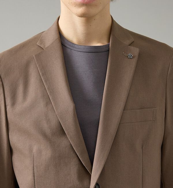 ABAHOUSE「【セットアップ対応】スーパーストレッチ リネンジャケット/ FLEX JACKE」|テーラードジャケット|