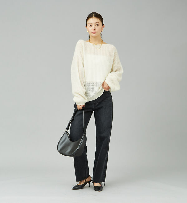 Rouge vif「モヘアライクシアー2WAY ニットプルオーバー」|ニット・セーター|