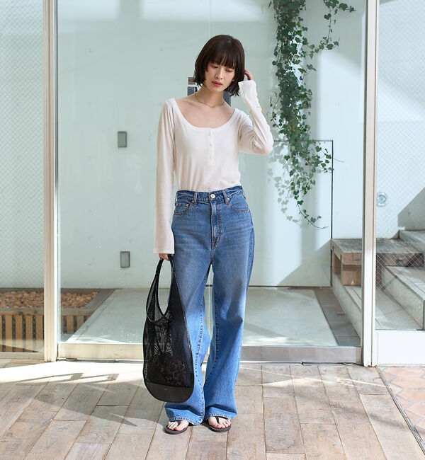 Rouge vif「コットンヘンリーネックプルオーバー」|Tシャツ・カットソー|