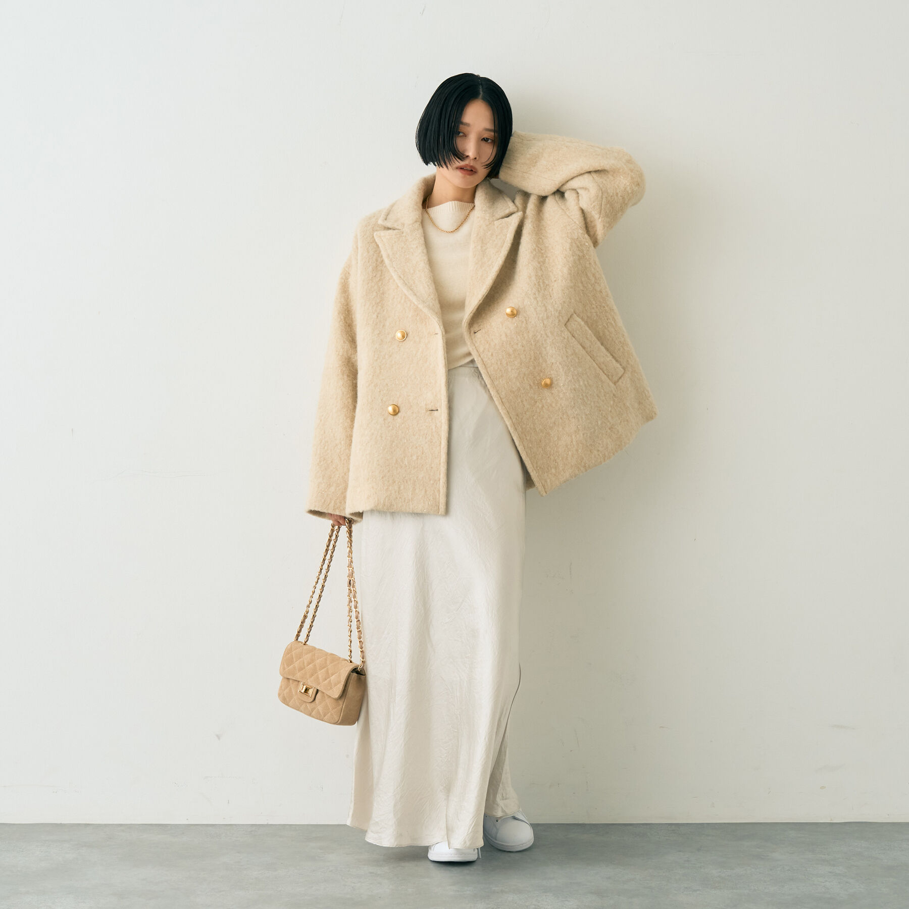 Rouge vif「【追加5 / 2026AW新色登場 / 一部店舗限定】ラメシャギースライバーPコート/ピーコート」|ピーコート|